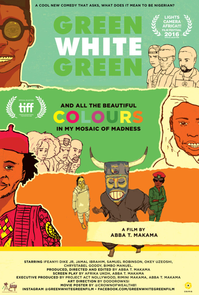 green white green lights camera africa