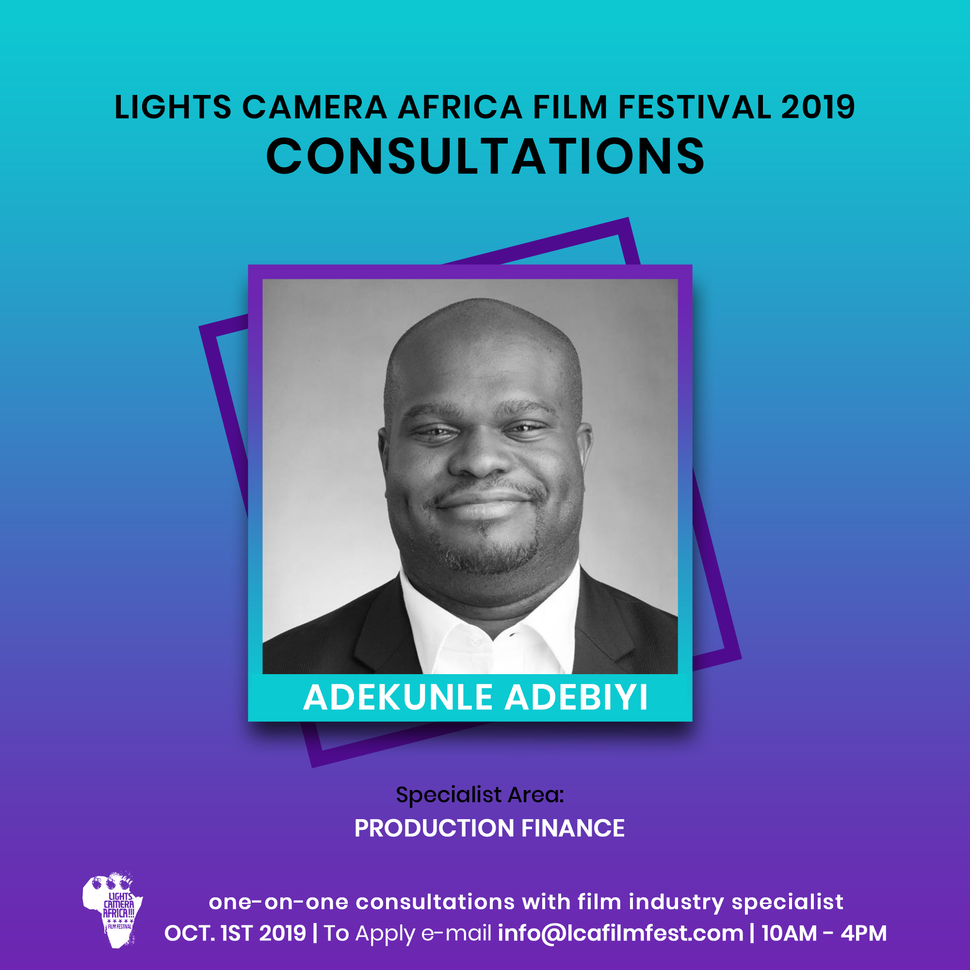 Lights Camera Africa Filmmaker Consultation Adekunle Adebiyi